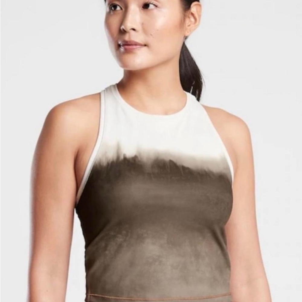 NWT Athleta Shanti Watercolor Stripe Cropped Tank